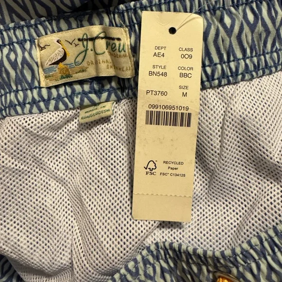 J Crew 6 inch Stretch Swim Trunks M - Picture 11 of 12